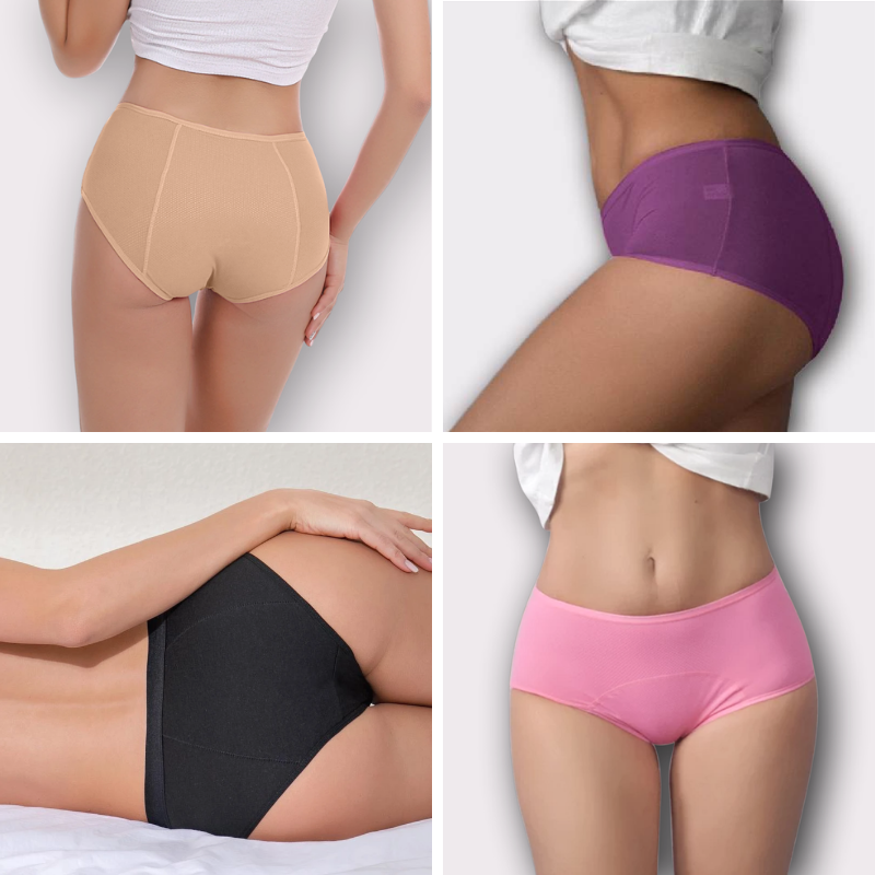 5pc Menstrual Period Underwear For Women Leak Proof Cotton Ladies Panties  Briefs
