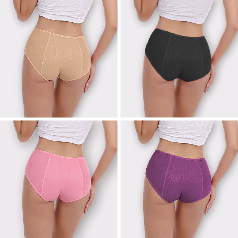 5Pcs Women Leak Proof Menstrual Underwear Period Panties Seamless