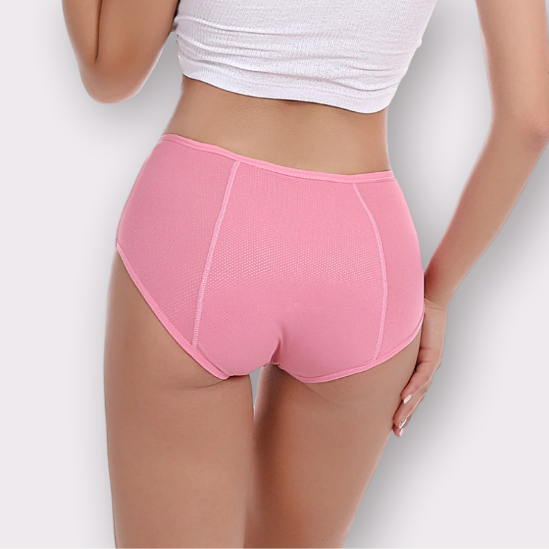 2023 New Upgrade High Waist Leak Proof Panties, Period Panties, Menstrual  Incontinence Leak Proof Protective Briefs (red+Pink+Skin Color,L)