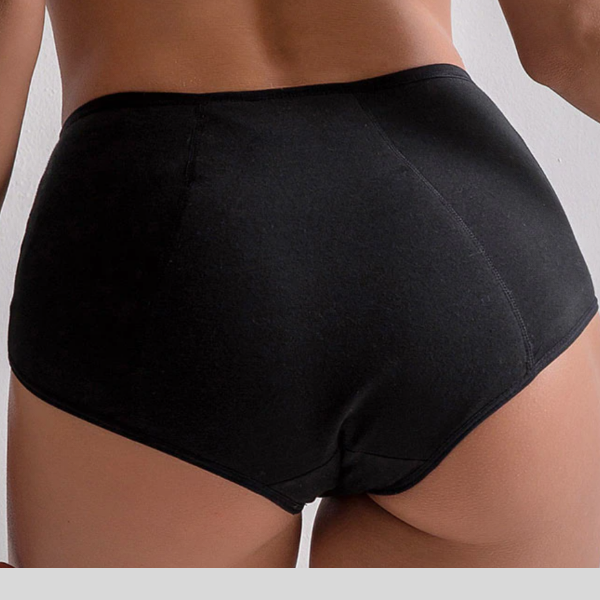 High Waisted Brief Bamboo Underwear Black - Eartha Underwear