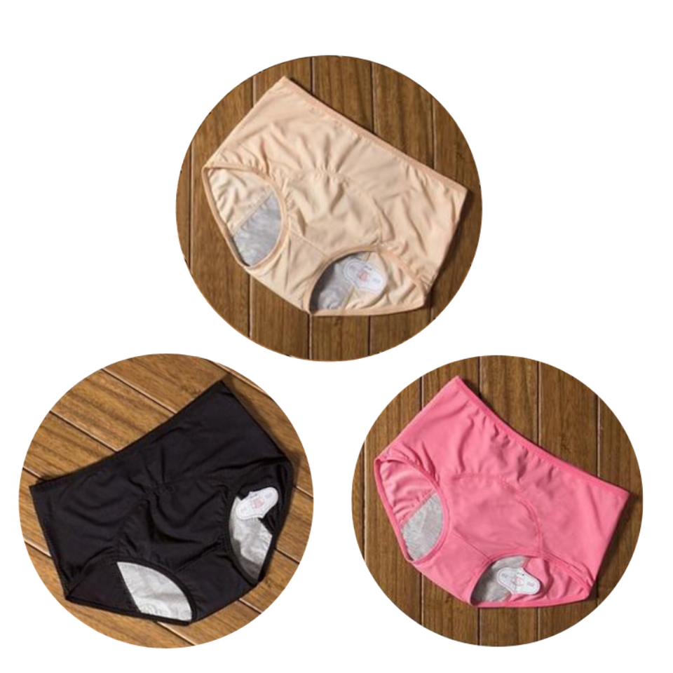  MOONTHLIES Period Underwear for Women, High Waist Brief  Menstrual Panties for Adult, Teens, Girls, Plus Size (Black / 1 pair, XS) :  Health & Household