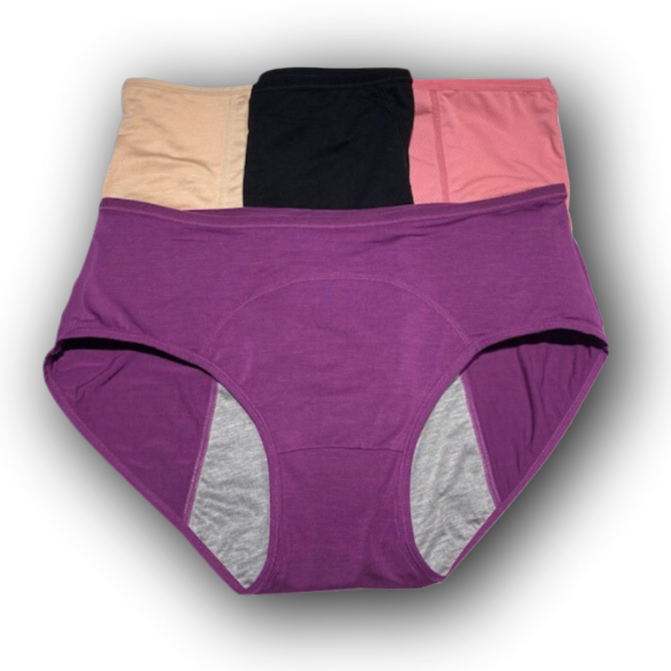 3 pack Period Pants for Women,Period Underwear,Pad Needed,Added  Security,Leakproof,Menstrual Underwear